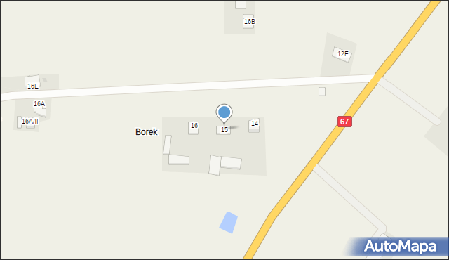 Borek, Borek, 15, mapa Borek