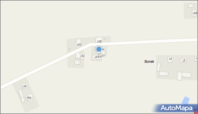 Borek, Borek, 16A/II, mapa Borek
