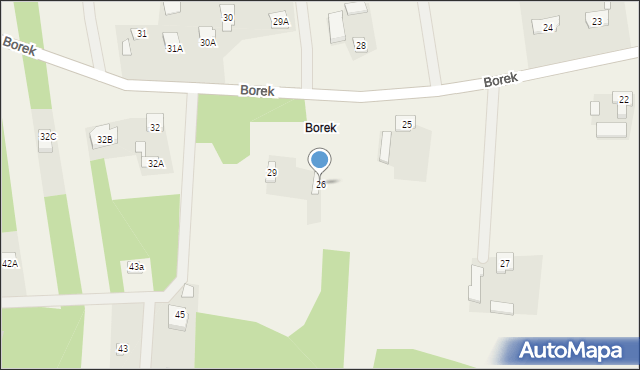 Borek, Borek, 26, mapa Borek