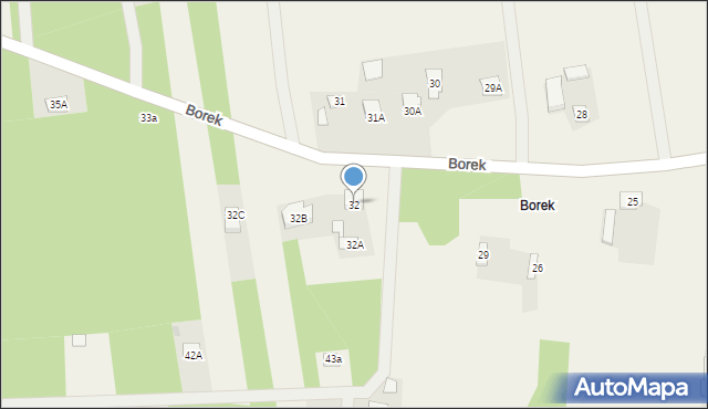 Borek, Borek, 32, mapa Borek