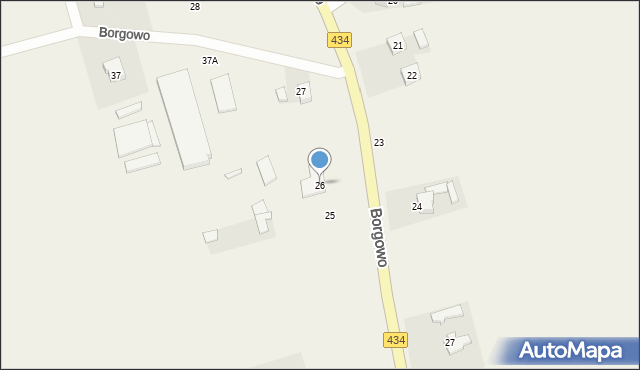 Borgowo, Borgowo, 26, mapa Borgowo