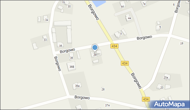 Borgowo, Borgowo, 29, mapa Borgowo