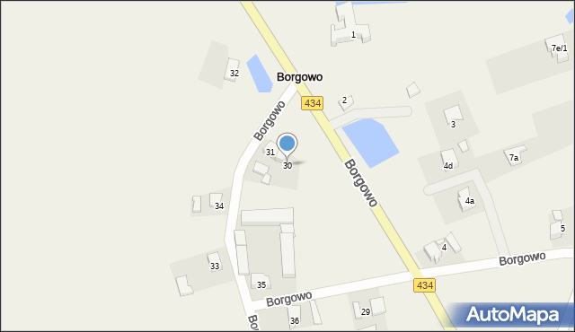 Borgowo, Borgowo, 30, mapa Borgowo