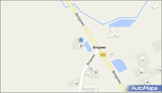Borgowo, Borgowo, 32, mapa Borgowo