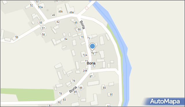 Boria, Boria, 74, mapa Boria