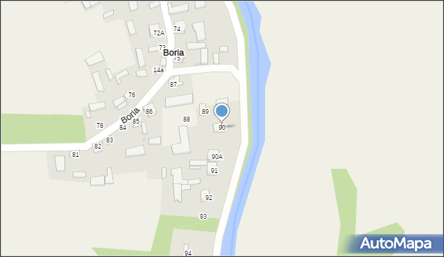 Boria, Boria, 90, mapa Boria