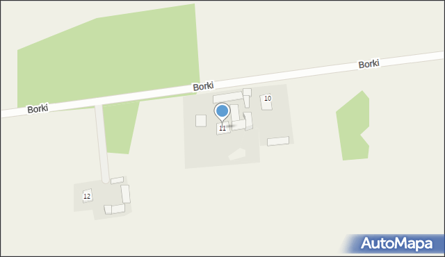 Borki, Borki, 11, mapa Borki