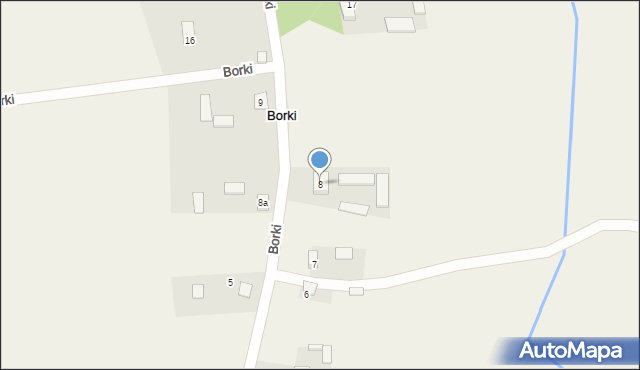 Borki, Borki, 8, mapa Borki