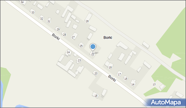 Borki, Borki, 22, mapa Borki