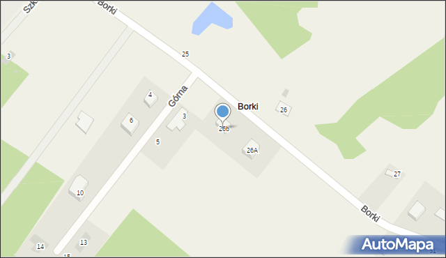 Borki, Borki, 26b, mapa Borki