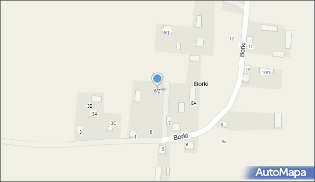 Borki, Borki, 6/2, mapa Borki