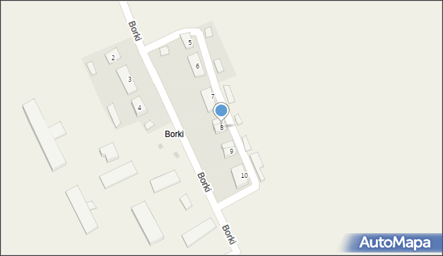 Borki, Borki, 8, mapa Borki