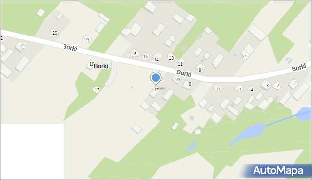 Borki, Borki, 12, mapa Borki
