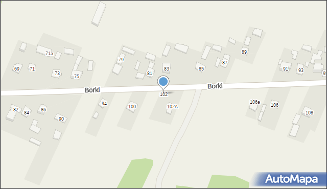 Borki, Borki, 49, mapa Borki