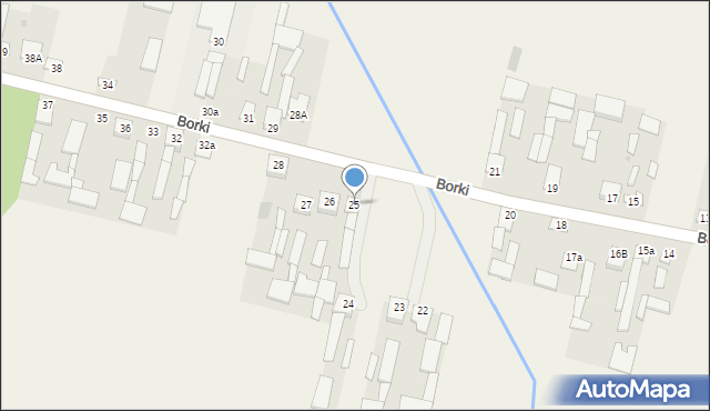 Borki, Borki, 25, mapa Borki