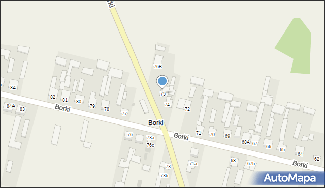 Borki, Borki, 75, mapa Borki