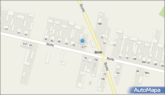Borki, Borki, 77, mapa Borki