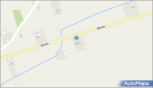 Borki, Borki, 107, mapa Borki