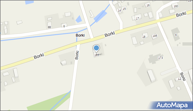 Borki, Borki, 165, mapa Borki