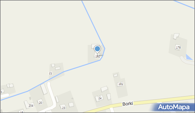 Borki, Borki, 192, mapa Borki