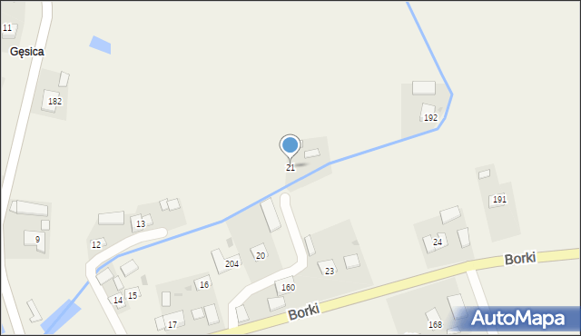 Borki, Borki, 21, mapa Borki