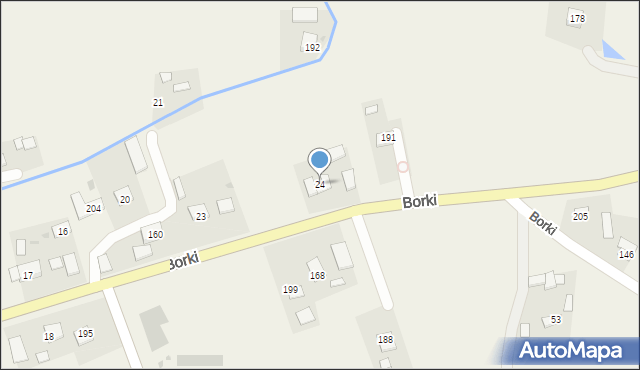 Borki, Borki, 24, mapa Borki