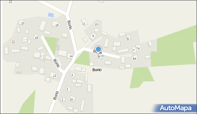 Borki, Borki, 6, mapa Borki