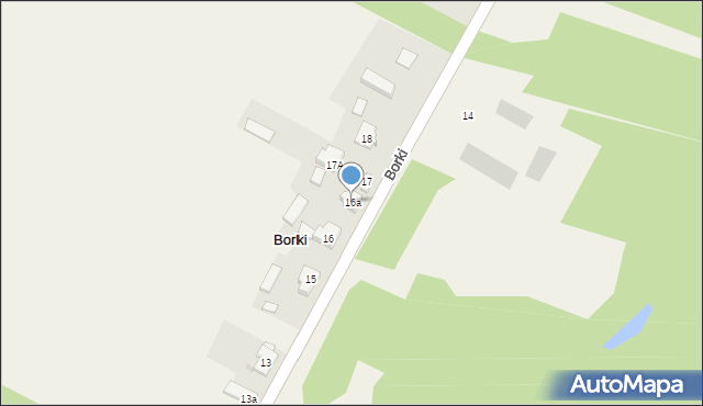 Borki, Borki, 16a, mapa Borki