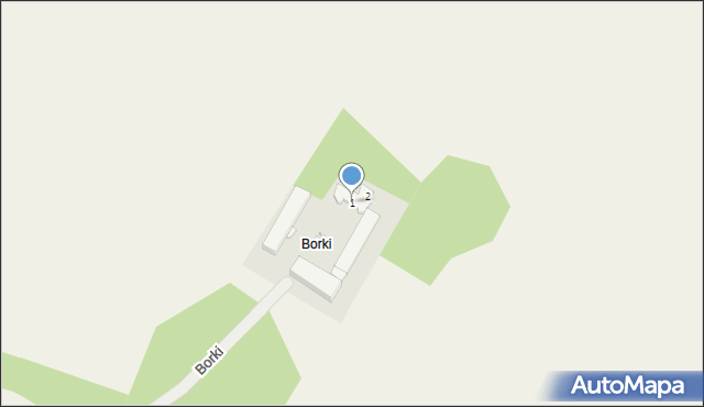 Borki, Borki, 1, mapa Borki