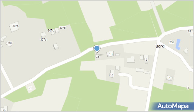 Borki, Borki, 1C, mapa Borki