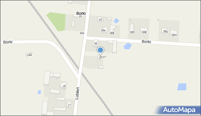 Borki, Borki, 37, mapa Borki