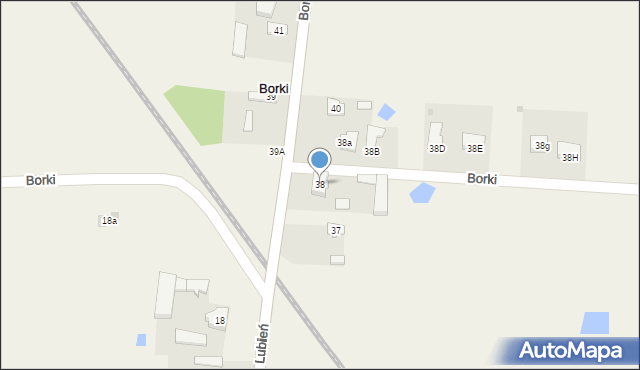 Borki, Borki, 38, mapa Borki