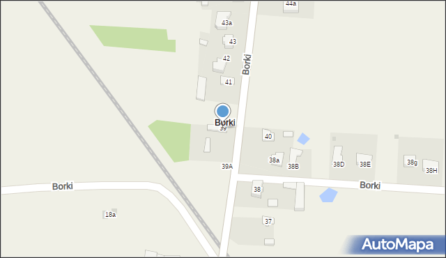 Borki, Borki, 39, mapa Borki