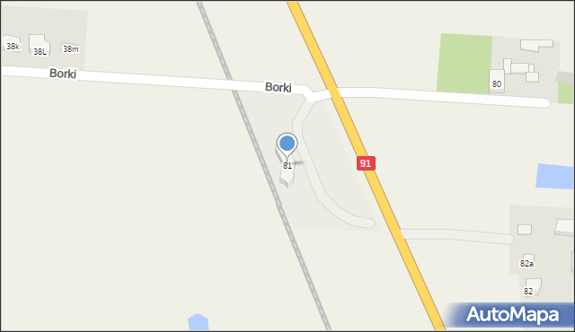 Borki, Borki, 81, mapa Borki