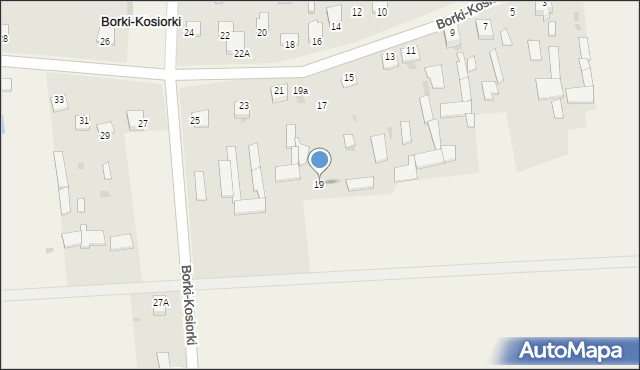 Borki-Kosiorki, Borki-Kosiorki, 19, mapa Borki-Kosiorki