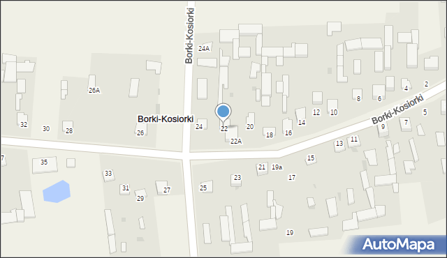 Borki-Kosiorki, Borki-Kosiorki, 22, mapa Borki-Kosiorki
