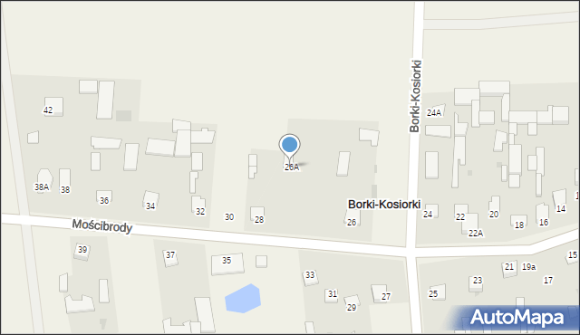Borki-Kosiorki, Borki-Kosiorki, 26A, mapa Borki-Kosiorki