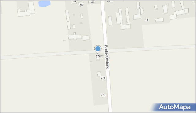 Borki-Kosiorki, Borki-Kosiorki, 27A, mapa Borki-Kosiorki