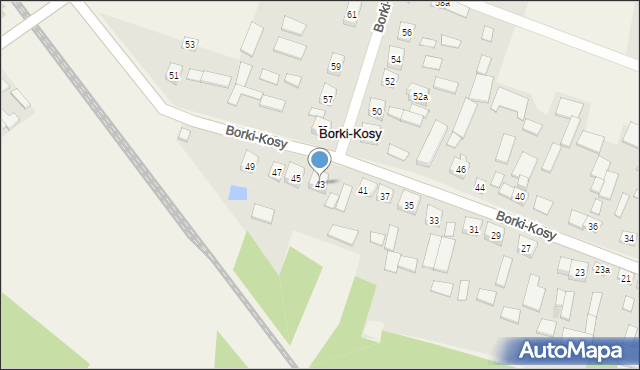 Borki-Kosy, Borki-Kosy, 43, mapa Borki-Kosy