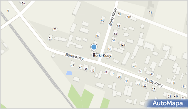 Borki-Kosy, Borki-Kosy, 55, mapa Borki-Kosy