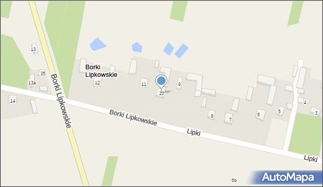 Borki Lipkowskie, Borki Lipkowskie, 10, mapa Borki Lipkowskie