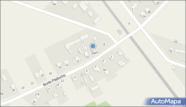 Borki-Paduchy, Borki-Paduchy, 10A, mapa Borki-Paduchy