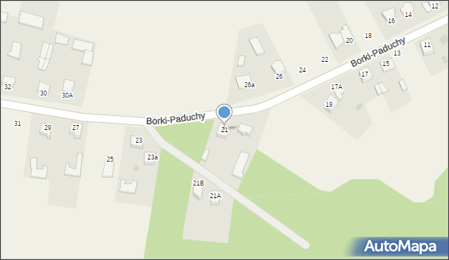 Borki-Paduchy, Borki-Paduchy, 21, mapa Borki-Paduchy