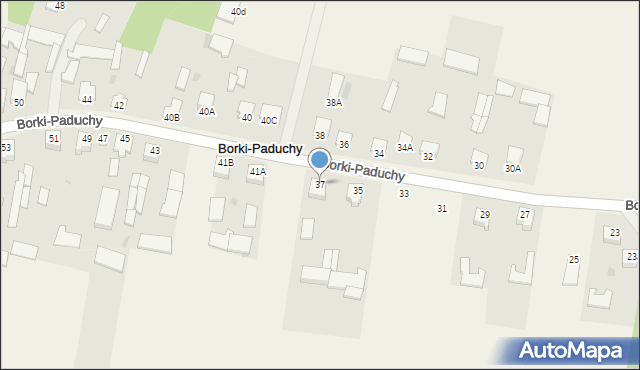 Borki-Paduchy, Borki-Paduchy, 37, mapa Borki-Paduchy