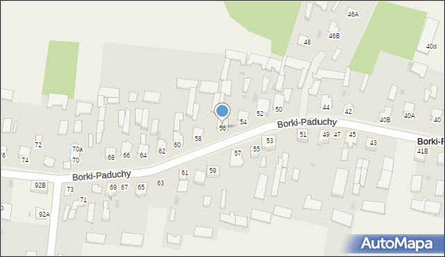 Borki-Paduchy, Borki-Paduchy, 56, mapa Borki-Paduchy