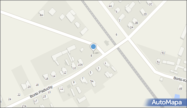 Borki-Paduchy, Borki-Paduchy, 8b, mapa Borki-Paduchy