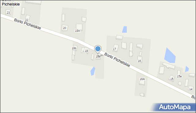 Borki Pichelskie, Borki Pichelskie, 18a, mapa Borki Pichelskie