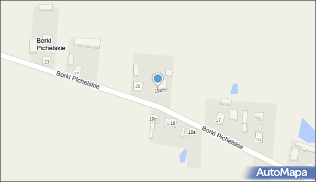 Borki Pichelskie, Borki Pichelskie, 19A, mapa Borki Pichelskie