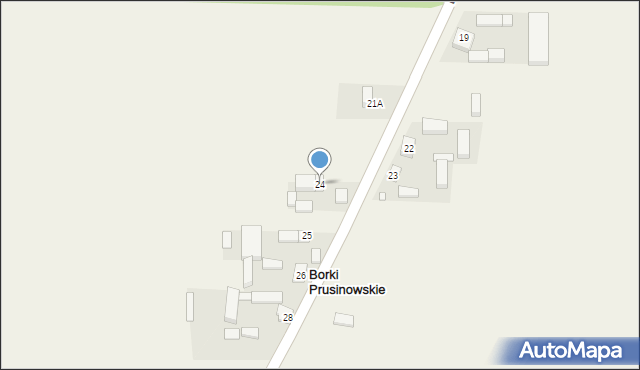 Borki Prusinowskie, Borki Prusinowskie, 24, mapa Borki Prusinowskie