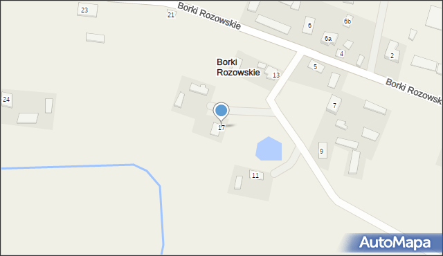 Borki Rozowskie, Borki Rozowskie, 17, mapa Borki Rozowskie